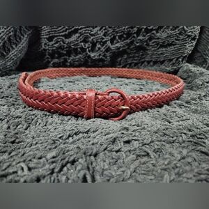Surrey Brown Leather Braided Mens Belt